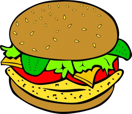 Food Menu Cartoon Meats Eggs Burger Chicken Hamburger Protein ...