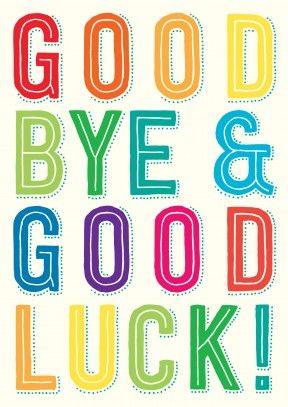 Goodbye And Good Luck Clipart
