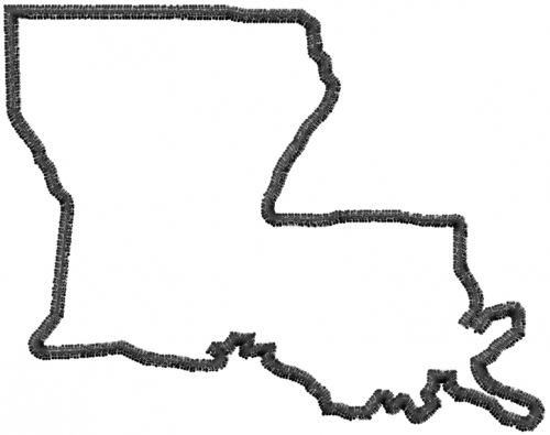 Louisiana outline map clipart - ClipartFox