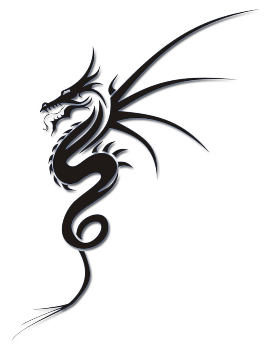 Simple Tribal Dragon Outline - ClipArt Best