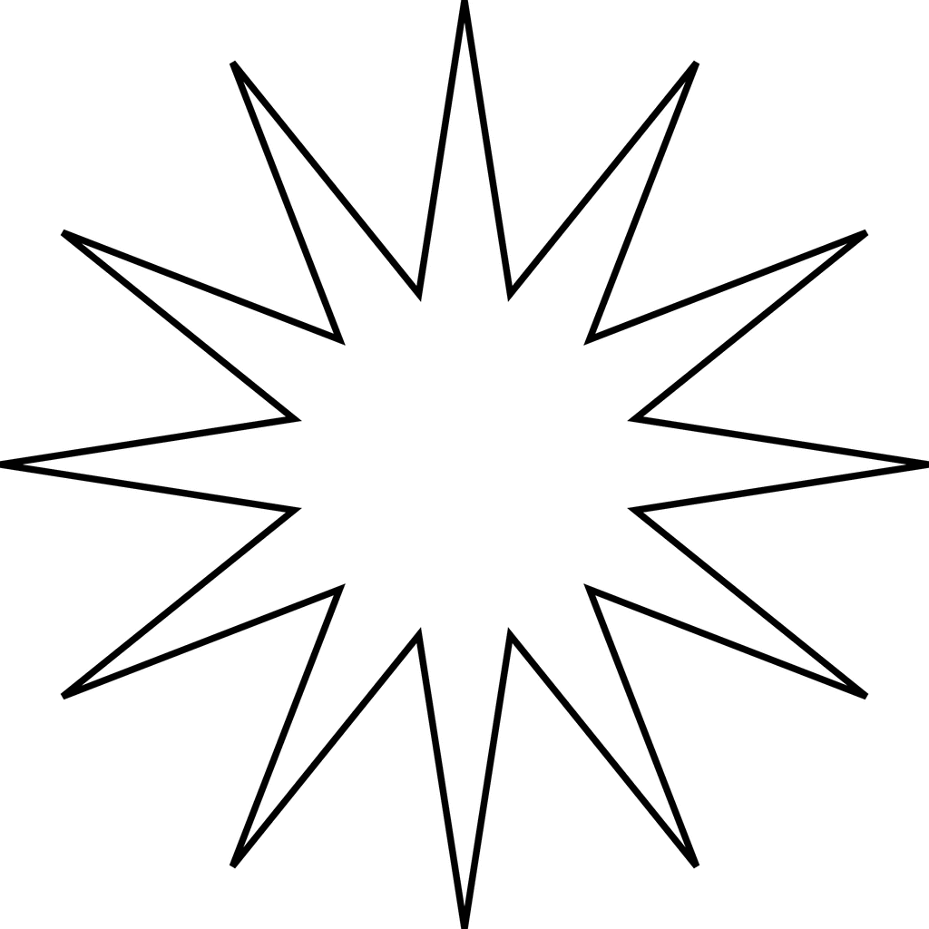 Christmas Star Clip Art Outline - Free Clipart Images