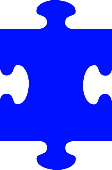 Blue Puzzle Piece Clipart