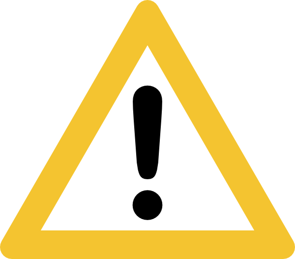 Yellow Warning Sign - ClipArt Best