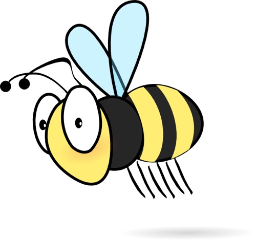 Cartoon bumble bee clip art