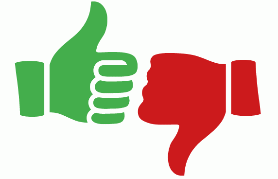 Thumbs up thumbs down clipart free
