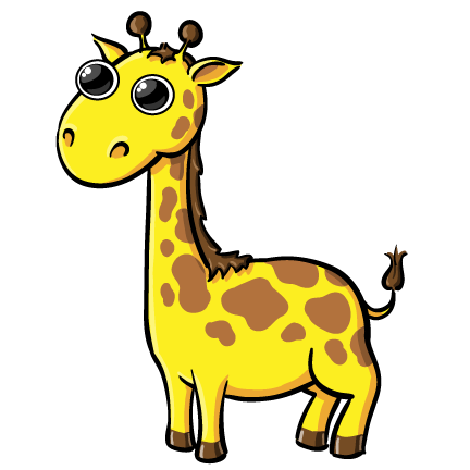 Animated giraffe clipart