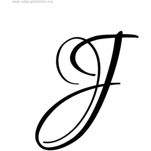 Fancy Cursive J Capital - Polyvore