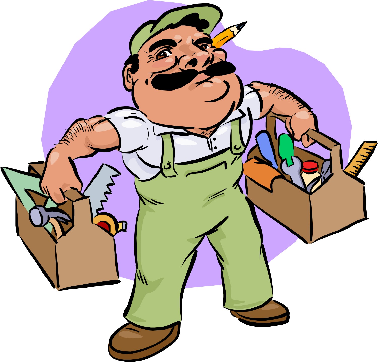 Building Maintenance Man Clipart