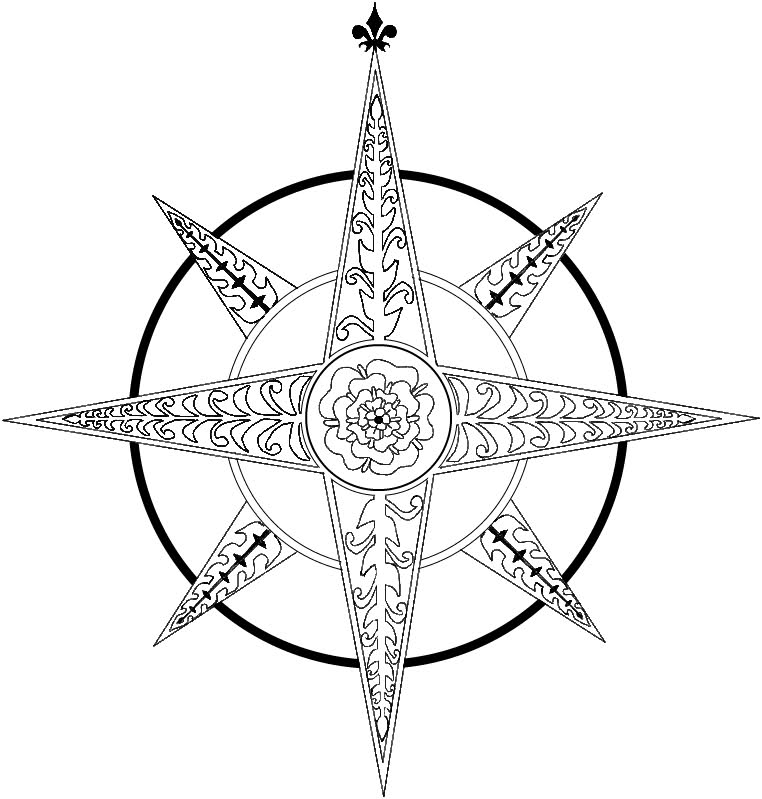 compass rose coloring page  clipart best