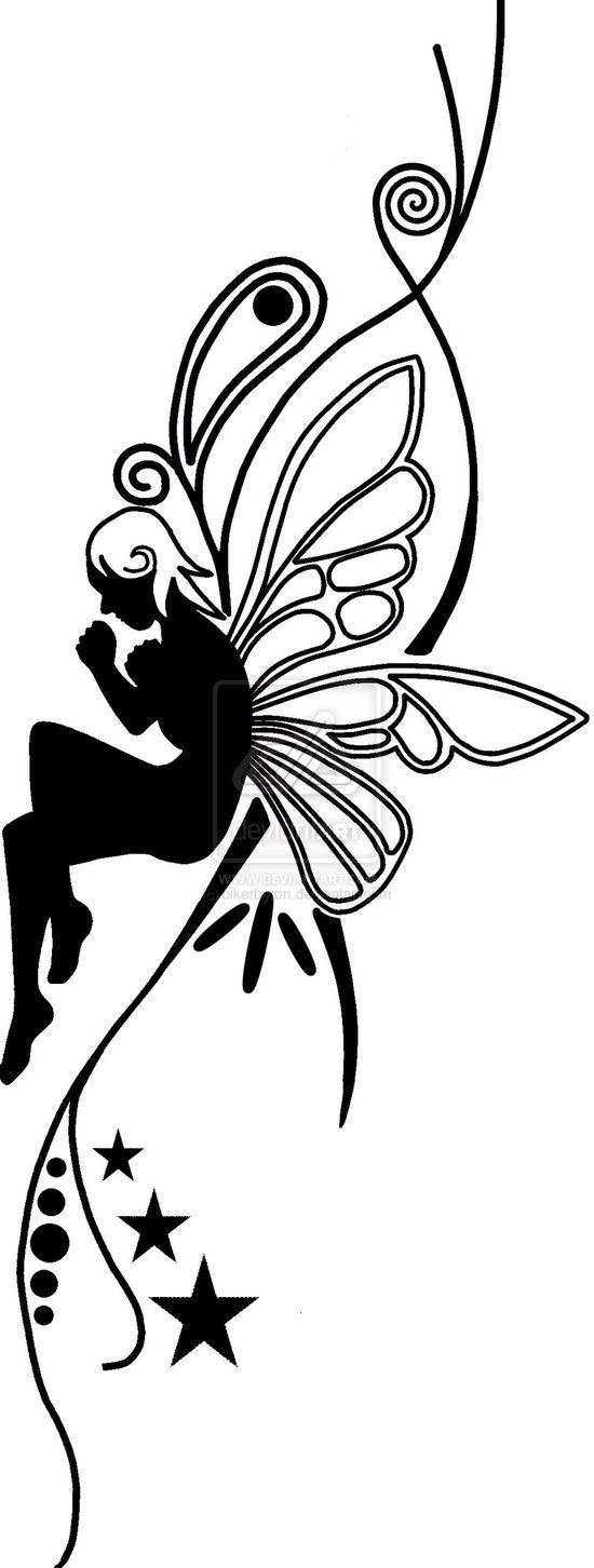Simple Fairy Outline ClipArt Best