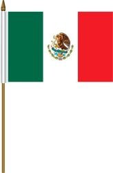 Amazon.com : Mexico Small 4 X 6 Inch Mini Country Stick Flag ...