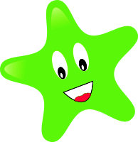 Green Star Happy Clipart