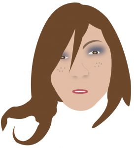 Cartoon girl with brown hair Photo | Free Download