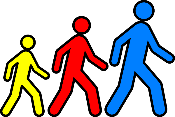 Group Of People Walking Clipart