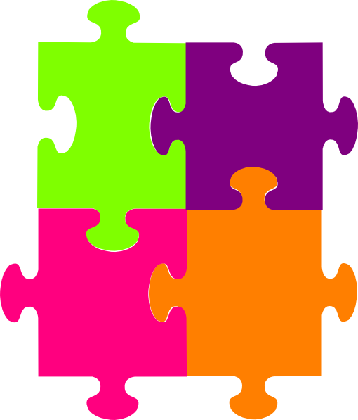 4 piece puzzle clipart