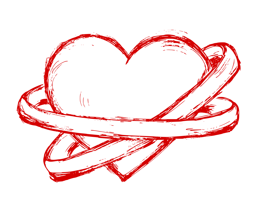 Hand Drawn Heart with 2 Rings Vector (EPS, SVG, PNG) | OnlyGFX.com