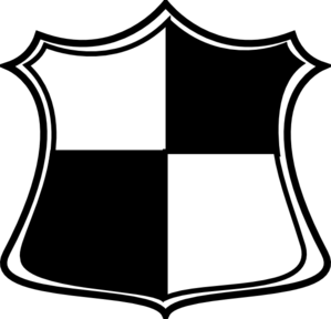 Shield clipart black and white