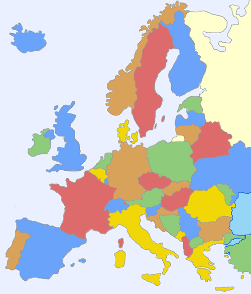 Europe Map Clipart