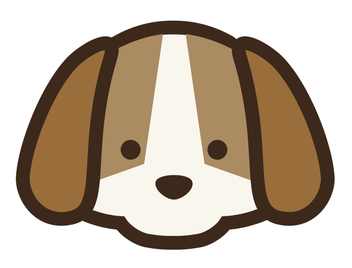 Dog face cartoon clipart