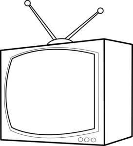 Television Clipart Image - Outline Of A Television Set