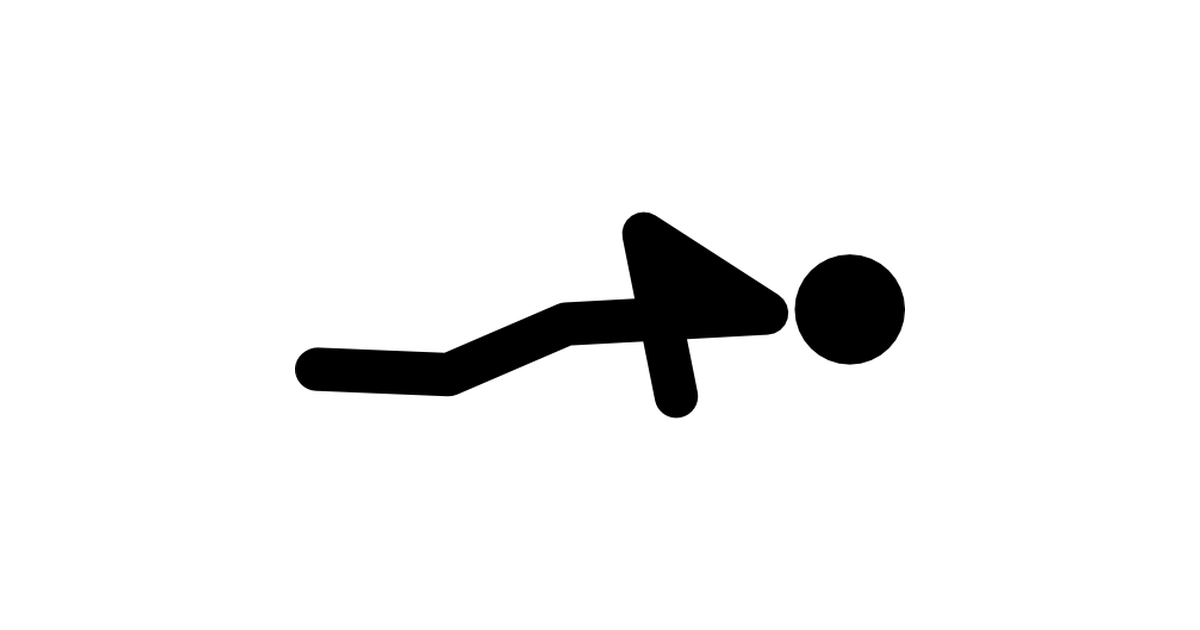 Stick man variant doing push ups from the ground - Free people icons