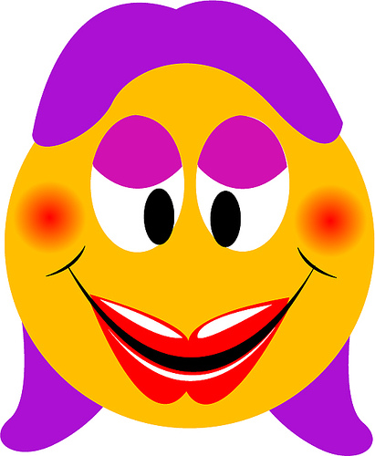 Female Smiley Face | Free Download Clip Art | Free Clip Art | on ...