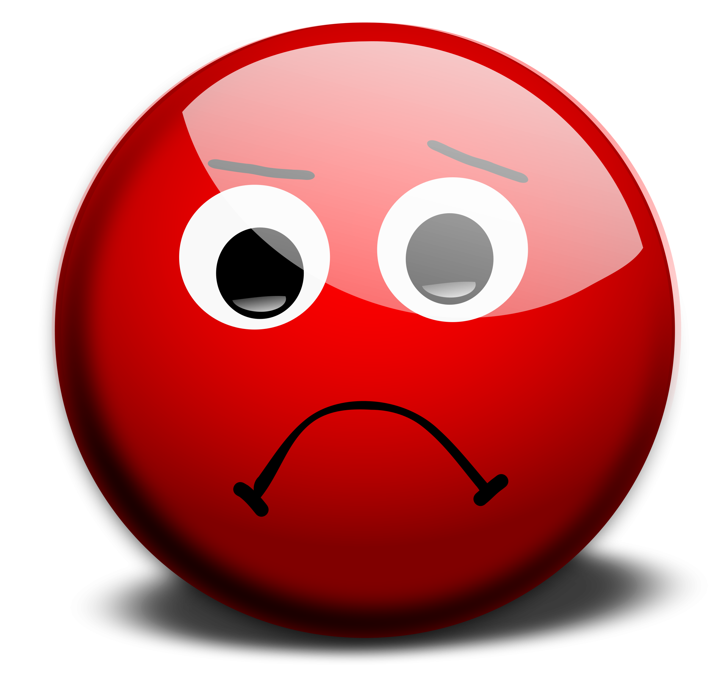 SMILEY ICON RED SAD - ClipArt Best