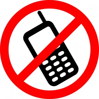 No cellphone sign free clipart