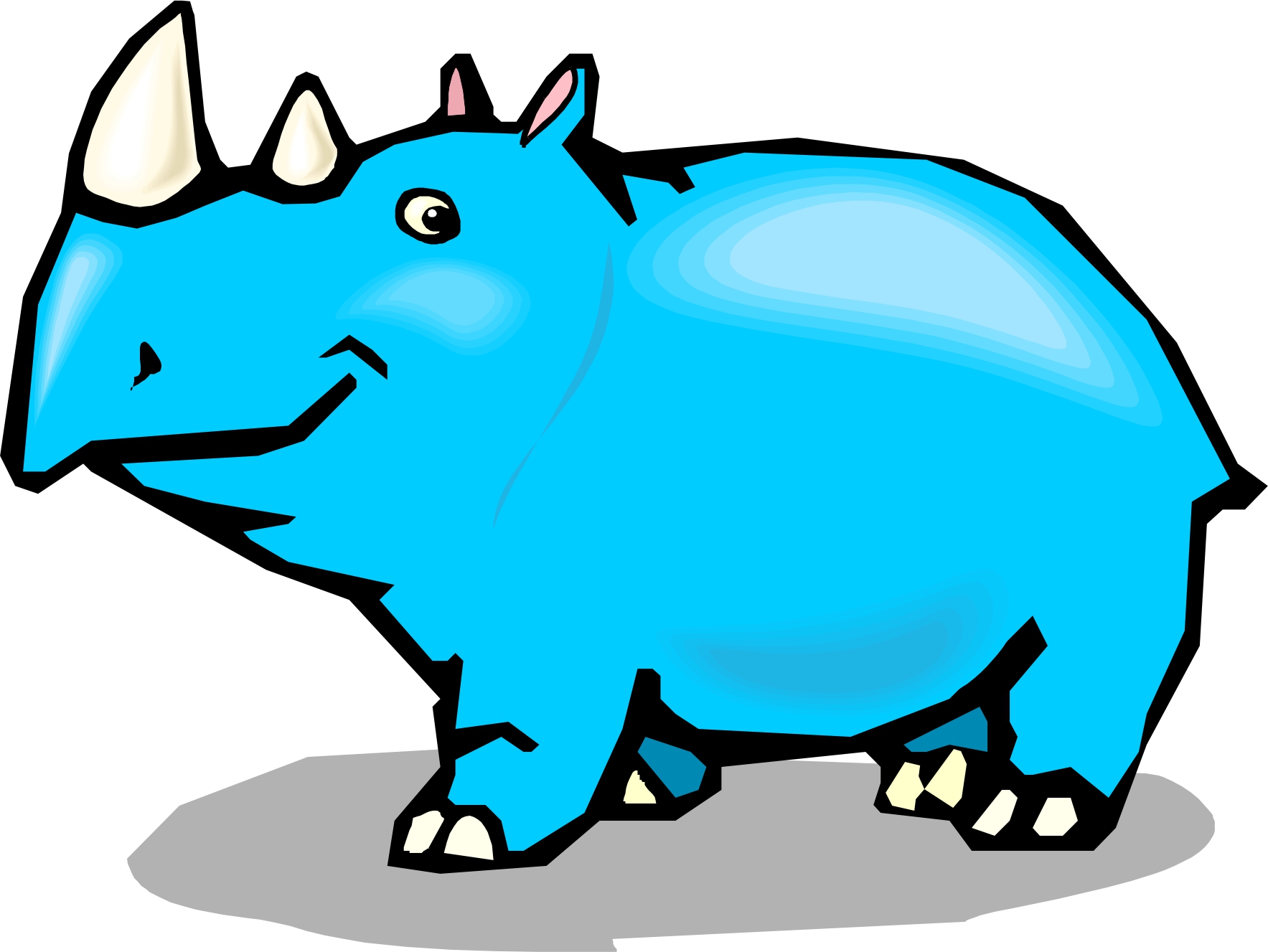 Cartoon Rhino | Free Download Clip Art | Free Clip Art | on ...