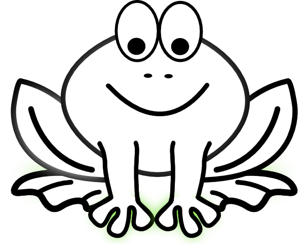Toad Black And White Clipart