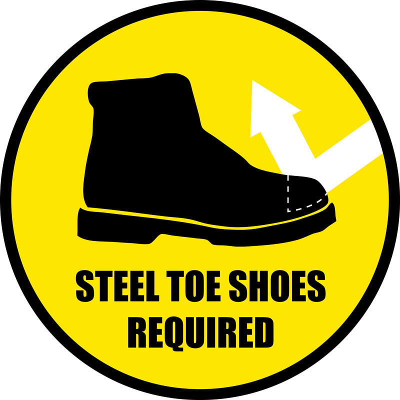 No Open Toe Shoes Floor Sign | Creative Safety Supply
