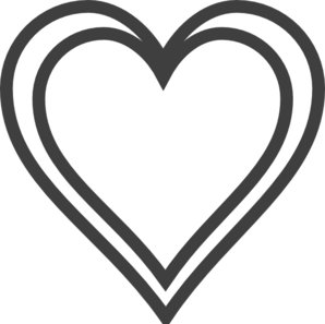 Heart silhouette clip art