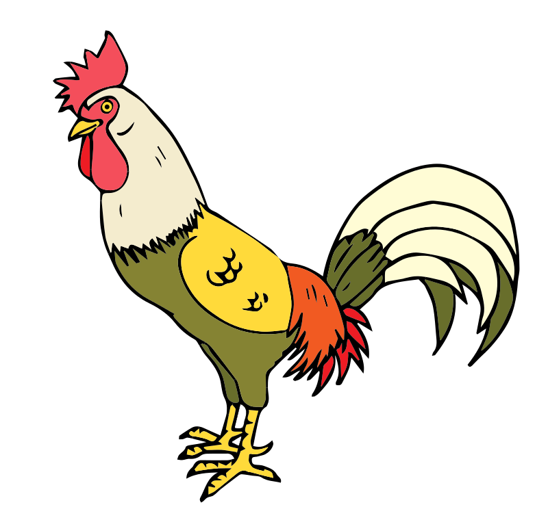 rooster crowing clipart free - photo #25