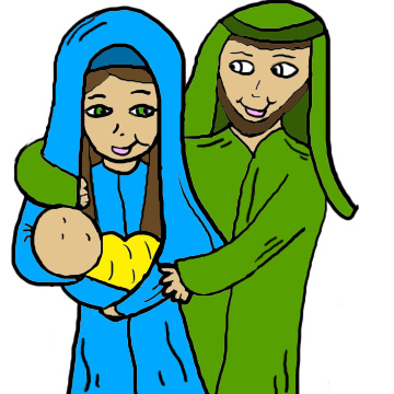 Mary And Baby Jesus Clipart