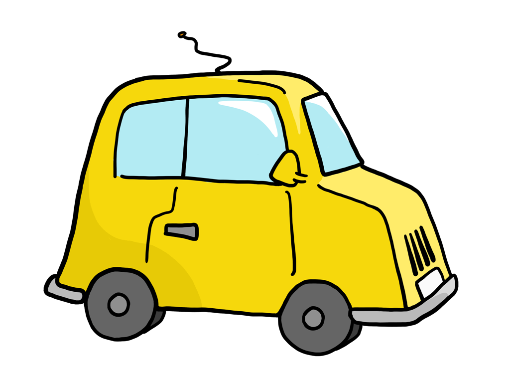 Yellow car clipart