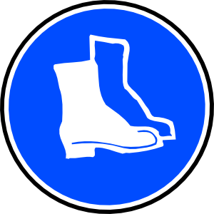 Mandatory Feet Protection Hard Boots clip art - vector clip art ...