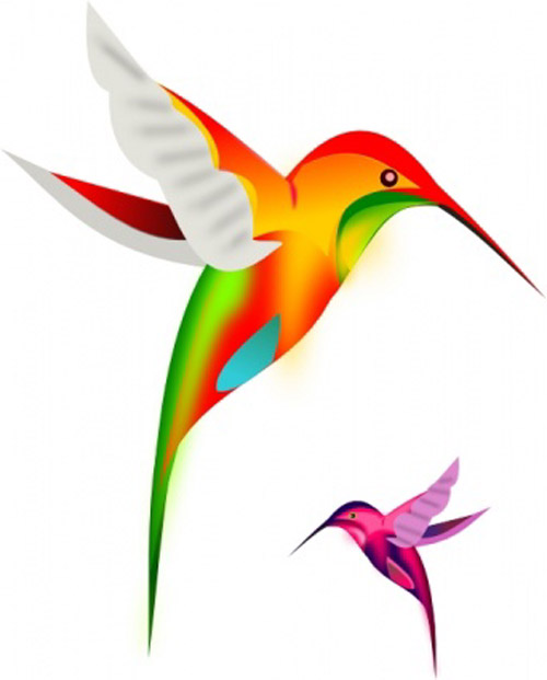 Colorful Humming Bird Clip Art free vector birds design for free ...