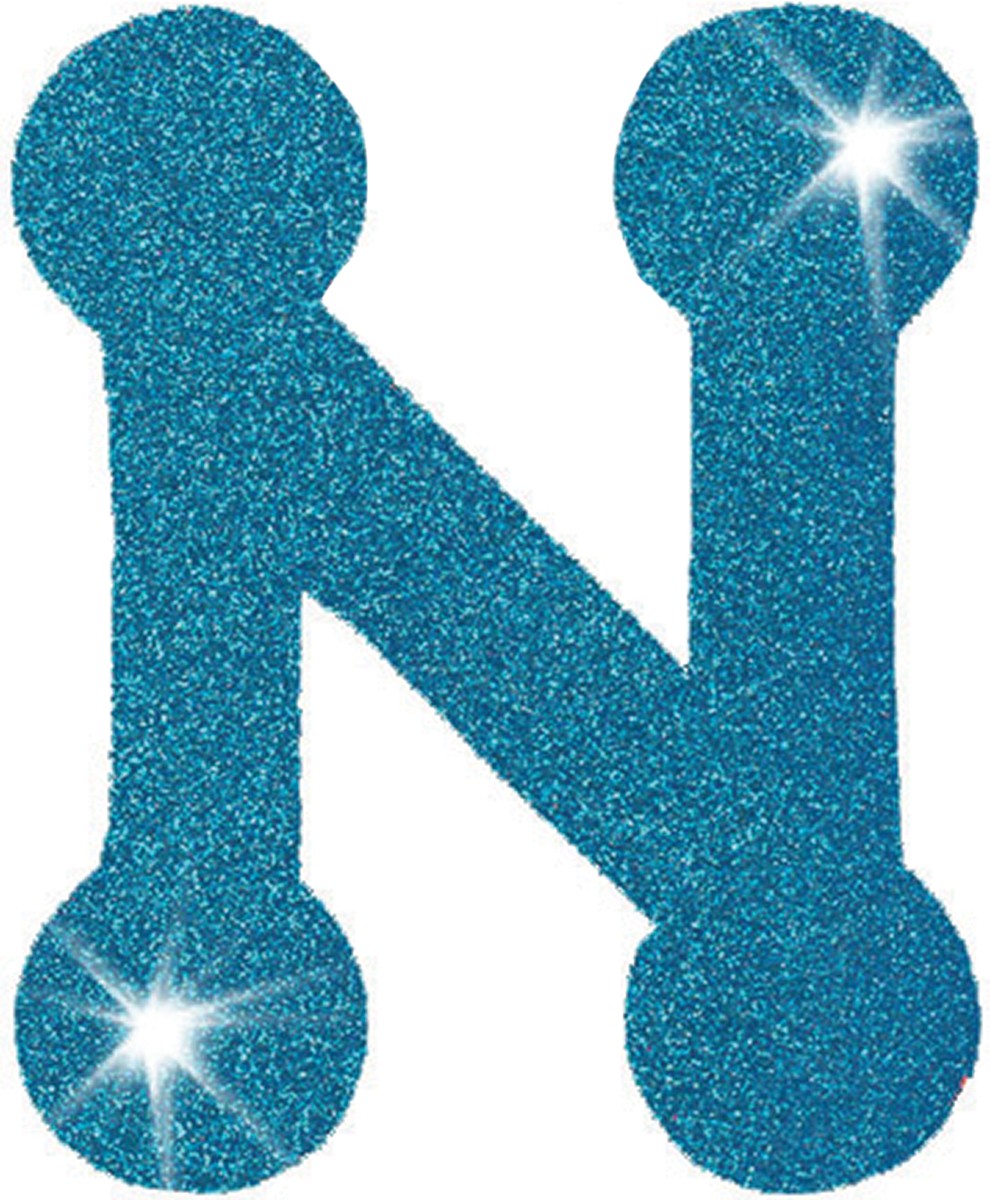 N Glitter Foam Alphabet Letters 6" GFA-