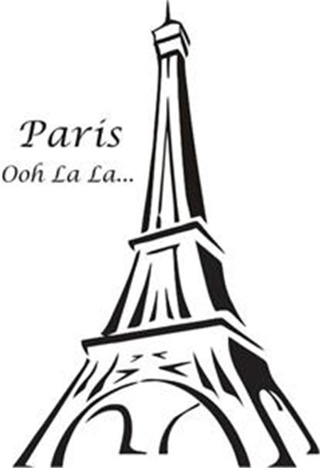 Eiffel Tower Ooh La La Vinyl Wall Decal Sticker