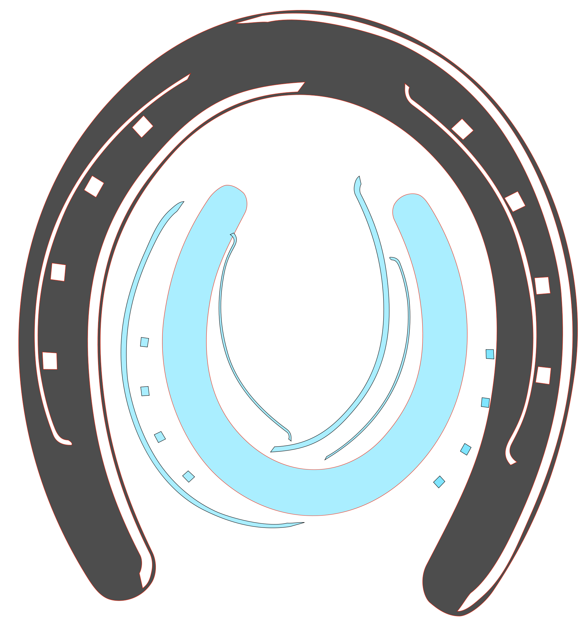 Horseshoe Template Clipart