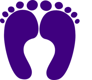 Purple Happy Feet Clip Art - vector clip art online ...