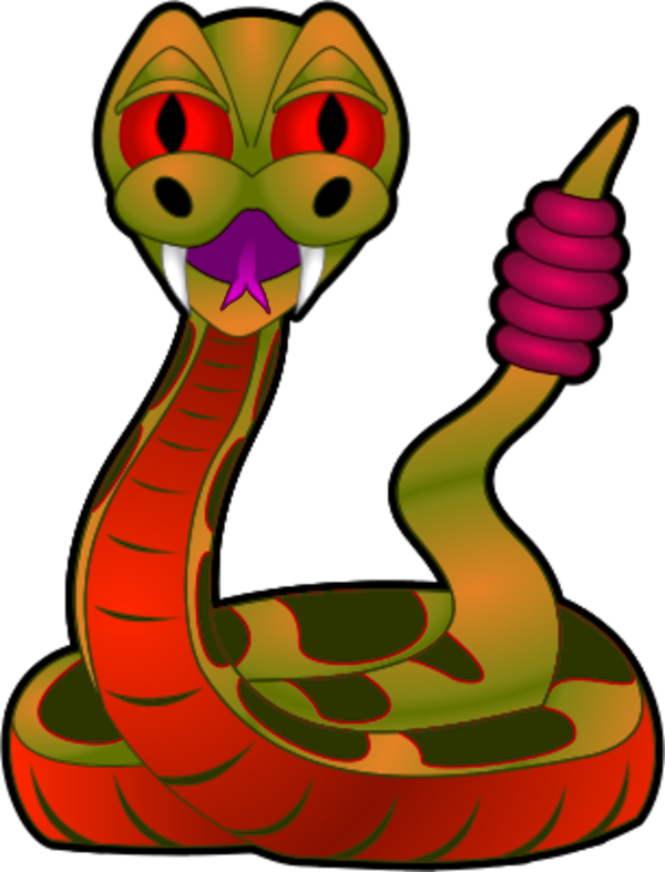 Cartoon Rattlesnake - vector Clip Art