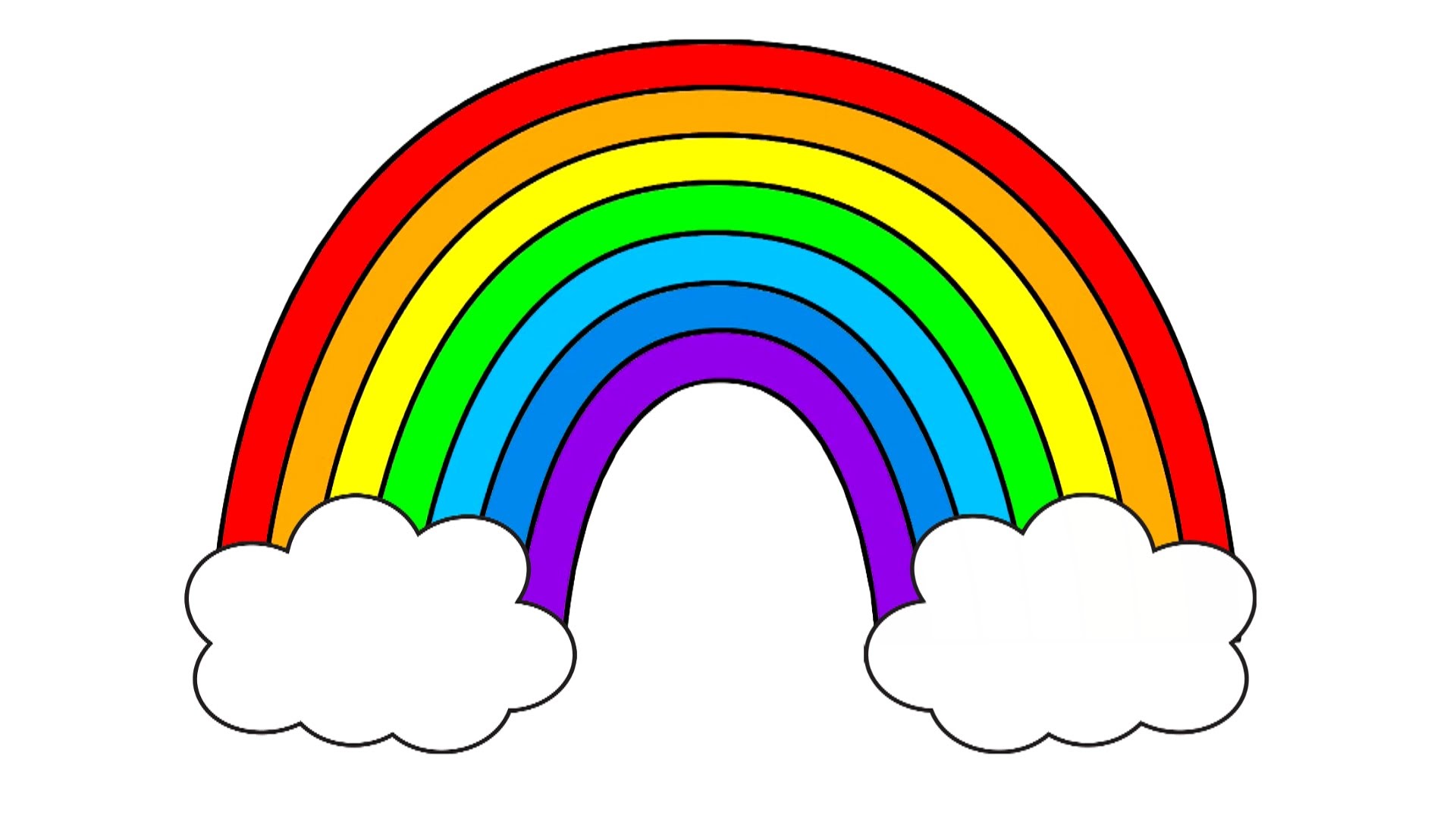 rainbow outline clip art - photo #25