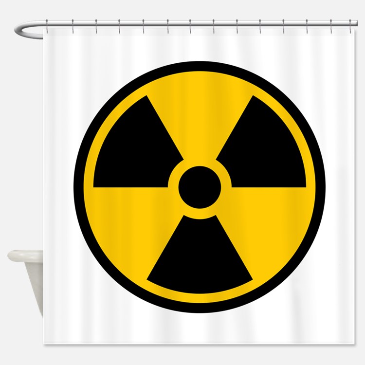 Radioactive Symbol Shower Curtains | Radioactive Symbol Fabric ...