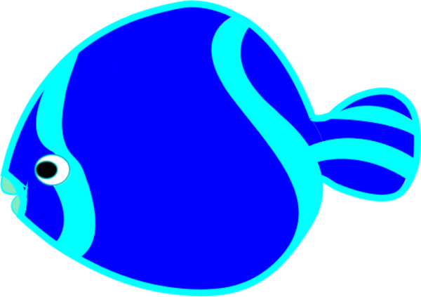 Red fish blue fish clipart