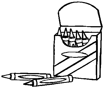 Crayon Box Coloring Page - Free Clipart Images