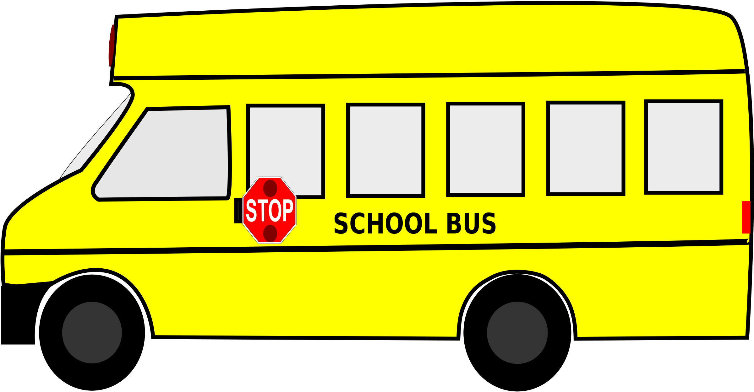 School bus clipart yellow only