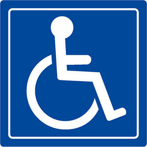 Handicap Logo Signs Table Sticker Decal 3&#034;x3&#034; | eBay