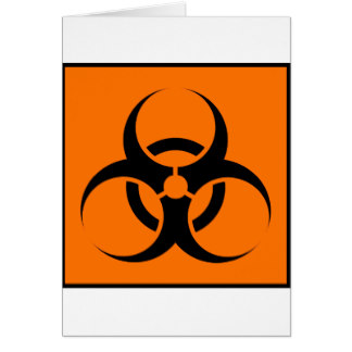 Orange Biohazard Symbol Cards | Zazzle