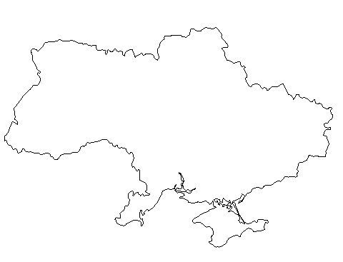 Blank Outline Map of Ukraine — Schools at Look4